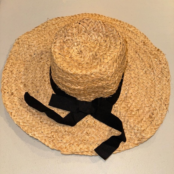 BINDYA Womens Straw Hat Bow Tie Straw Hat Female Summer Sun Hat - Picture 2 of 4